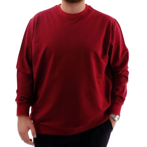 B�y�k Beden Erkek Sweat B�s Yaka U24174  Bordo