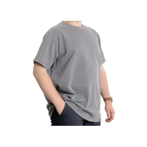 B�y�k Beden Erkek T-shirt Bisiklet Yaka INTERLOK 23162 Grimelanj