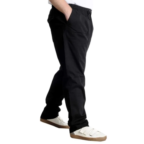 B�y�k Beden Pantolon Gabardin Kargo D�z Pa�a Jogger Do�a 21928 Siyah