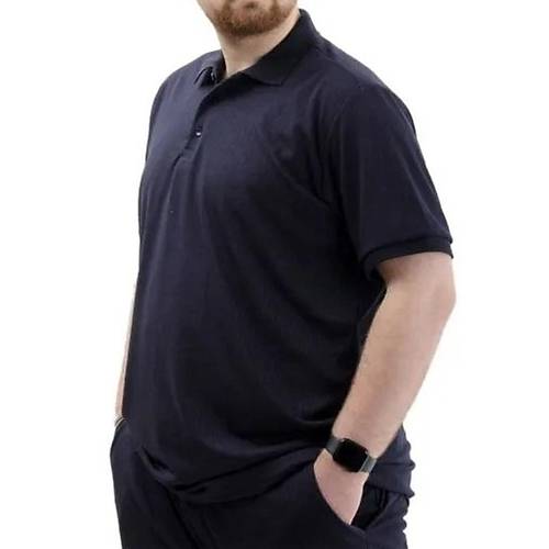 B�y�k Beden Erkek Ti��rt Polo Yaka JAKAR 24337 Lacivert