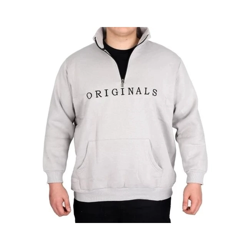 B�y�k Beden Erkek Sweat Dik Yaka Or�g�nals 24543 Grimelanj