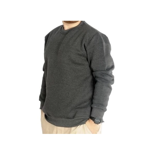 Erkek Sweatshirt Bisiklet Yaka Basic 20131 Antramelanj