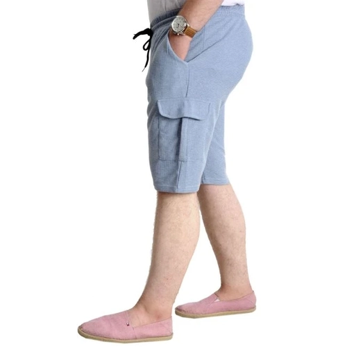 B�y�k Beden Erkek �ort Kargo Cep WAFFLE 23500 Mavi