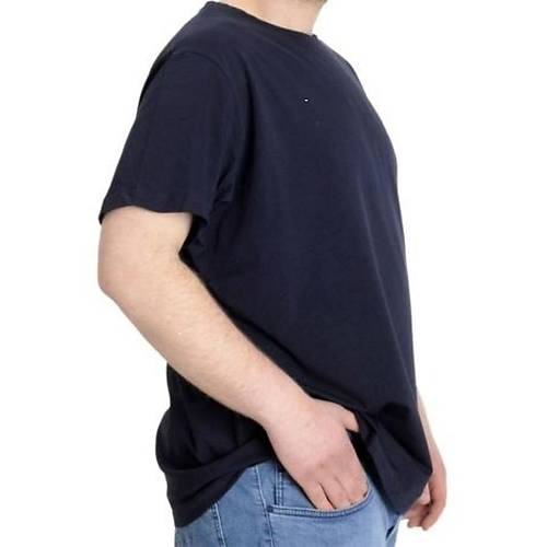 B�y�k Beden Likral� T-shirt Bisiklet Yaka 20149 Lacivert