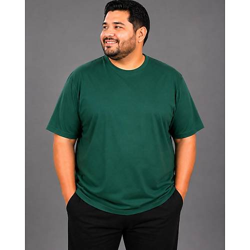 B�y�k Beden Basic Tshirt 20031 Nefti