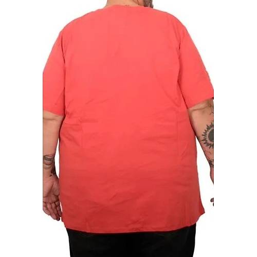 B�y�k Beden Erkek T-shirt Basic 20031 Mercan