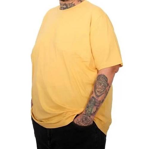 B�y�k Beden Unisex Bisiklet Basic Tshirt 20031 Hardal