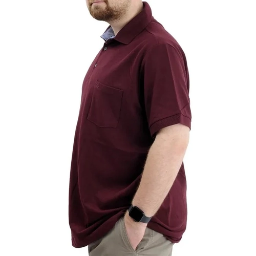 Battal Beden Erkek Tshirt Polo Yaka Cepli Klasik Pike 20552 M�rd�m