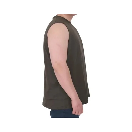 Battal Beden Erkek Kolsuz Tshirt  Nak��l� 25101 Haki