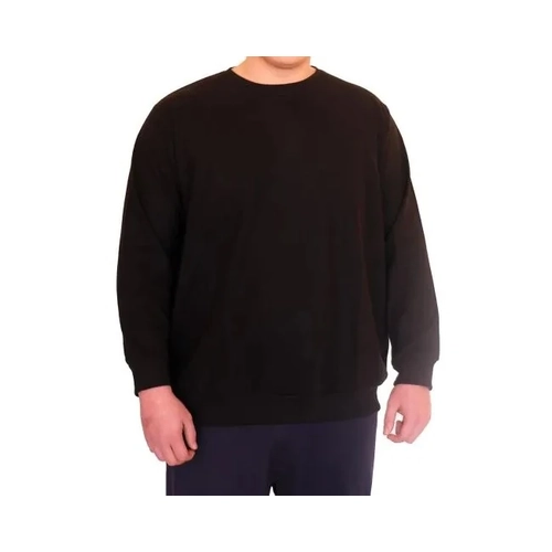 B�y�k Beden Erkek Bisiklet Yaka Sweatshirt Selanik U24441 Siyah