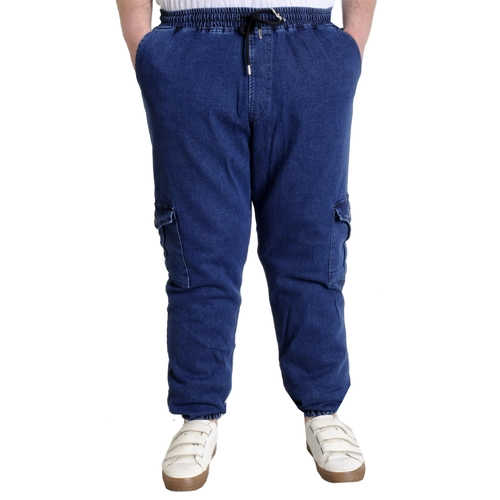 B�y�k Beden Erkek Kot Pantolon Ch�ef Blue Lastikli 23919 Mavi