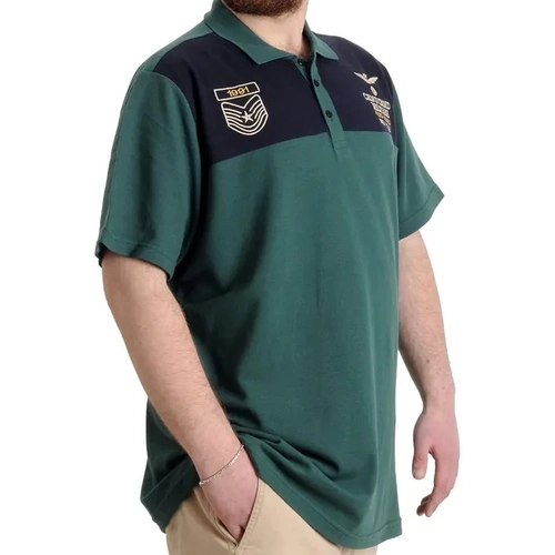 B�y�k Beden Erkek T-shirt Polo MILITARE 23327 Nefti