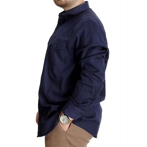 B�y�k Beden G�mlek Gabardin �ift Cep Kapakl� 20360 Lacivert