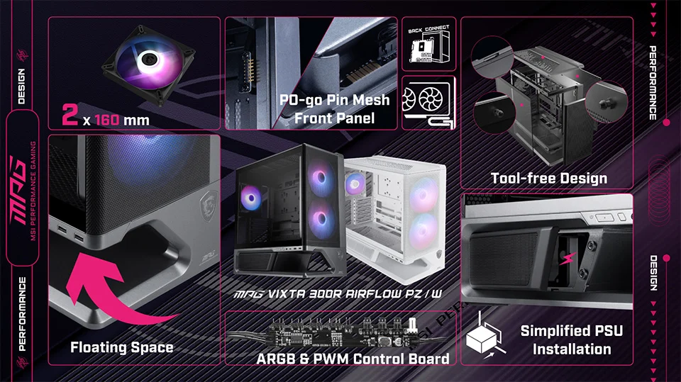 MPG VIXTA 300R AIRFLOW PZ PC Kasa