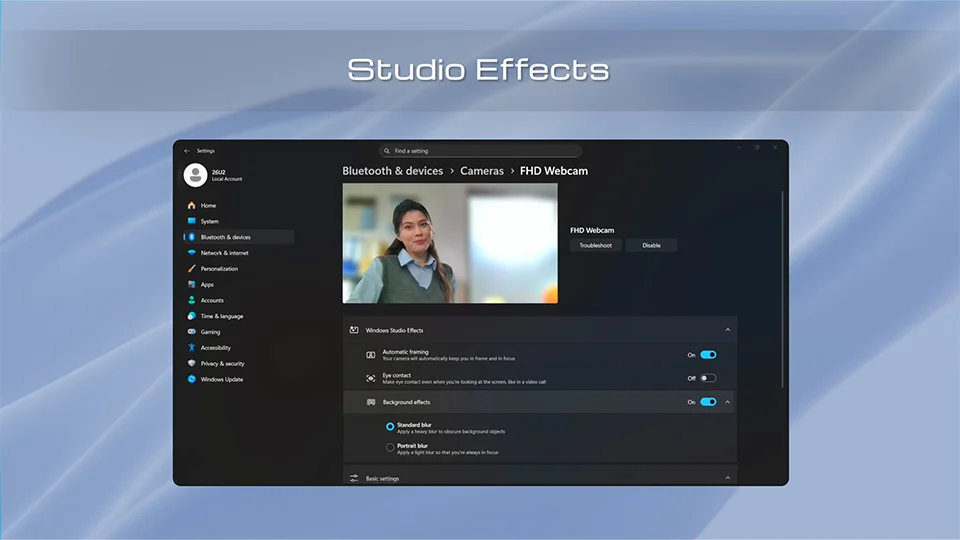 Windows Studio Effects