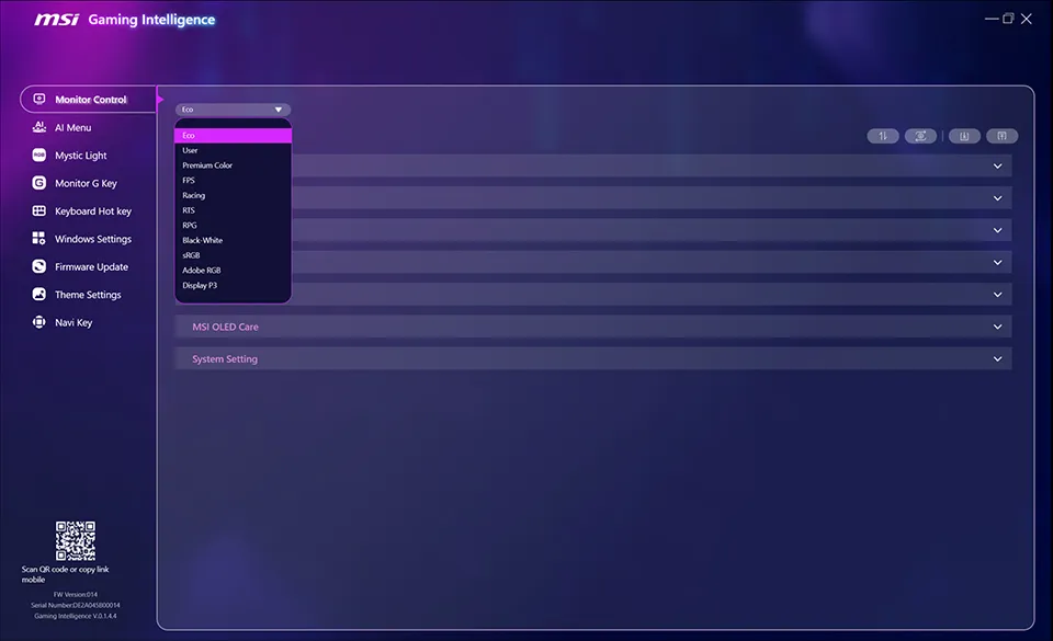 Monitor Control