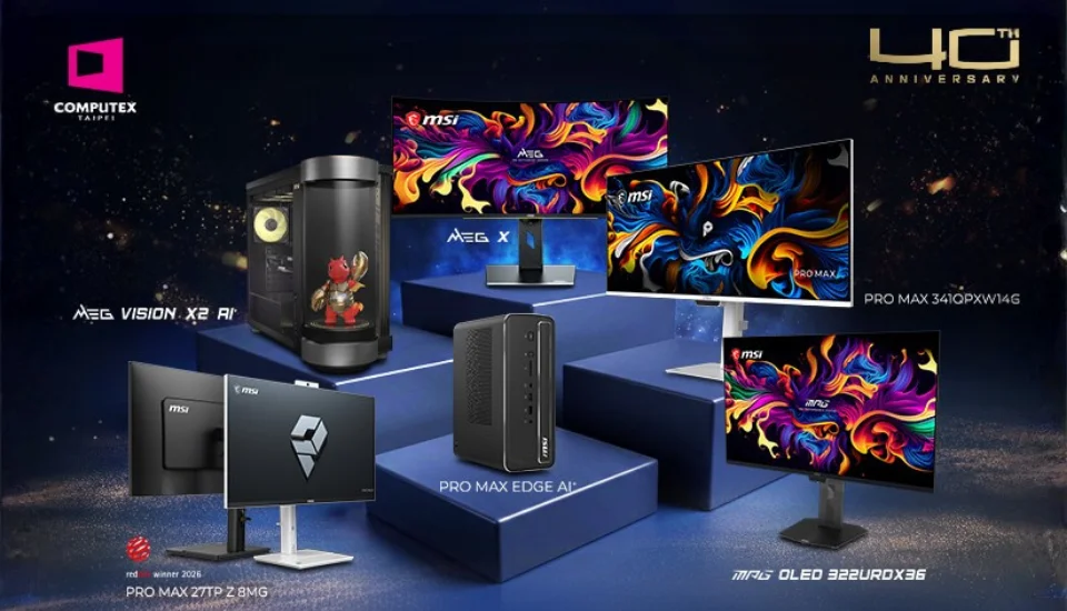 MSI COMPUTEX 2026: AI Oyun Masa�st� Bilgisayarlar�, QD-OLED Monit�rler ve PRO MAX Edge AI Bilgisayarlar