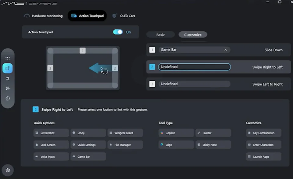 Action Touchpad