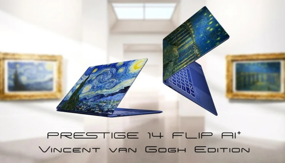 Sanat, AI ile Bulu�tu�unda: MSI Prestige 14 Flip AI+ Vincent van Gogh S�r�m�