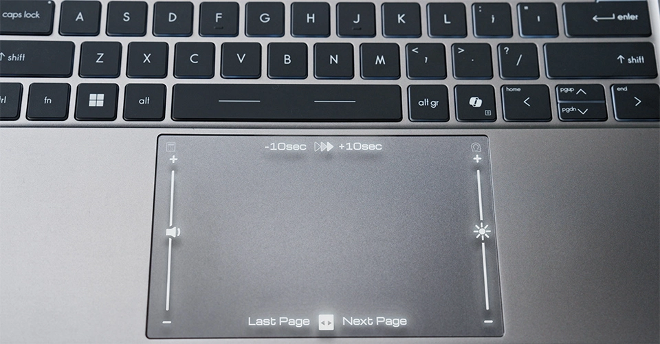 The new Action Touchpad introduces intuitive gesture controls for everyday adjustments.