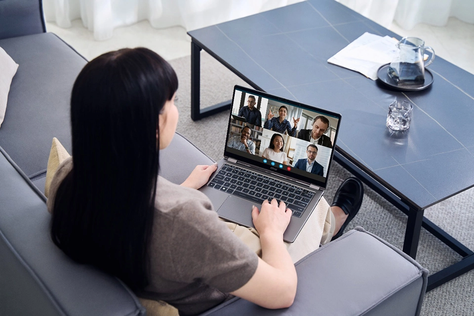 AI Noise Cancellation Pro filters background noise for clearer communication, while the 3DNR+ camera enhances image clarity even in low-light environments.