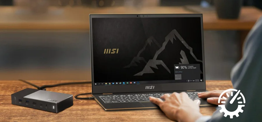 MSI �RETKEN - S�n�rs�z �retkenlik Laptop adapt�r�n�z i�in duvarda fazladan priz aram