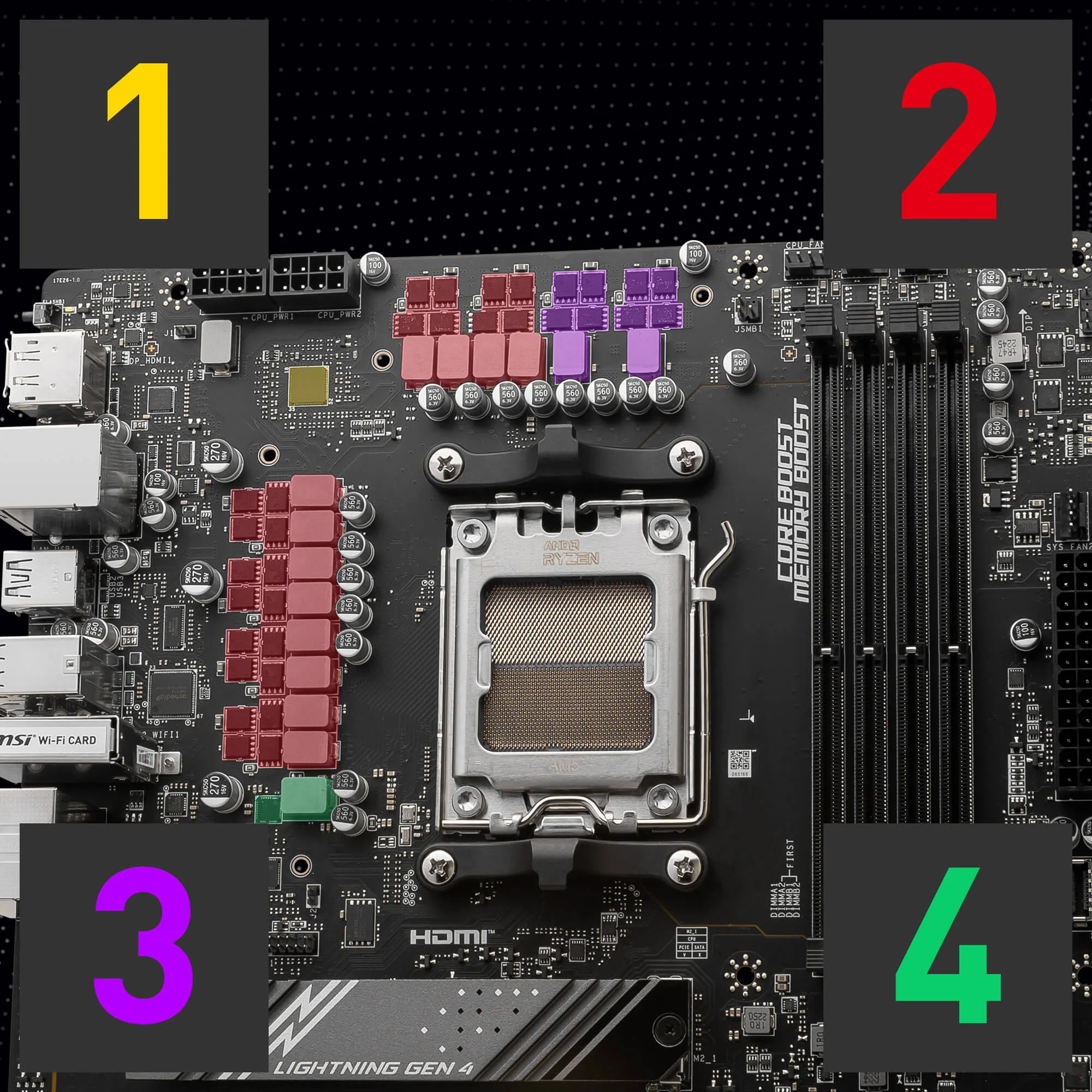 Document 12+2 Duet Rail G�� Sistemi VRM Tasar�m B650 GAMING PLUS WIFI, �ift 8 pimli g�� k
