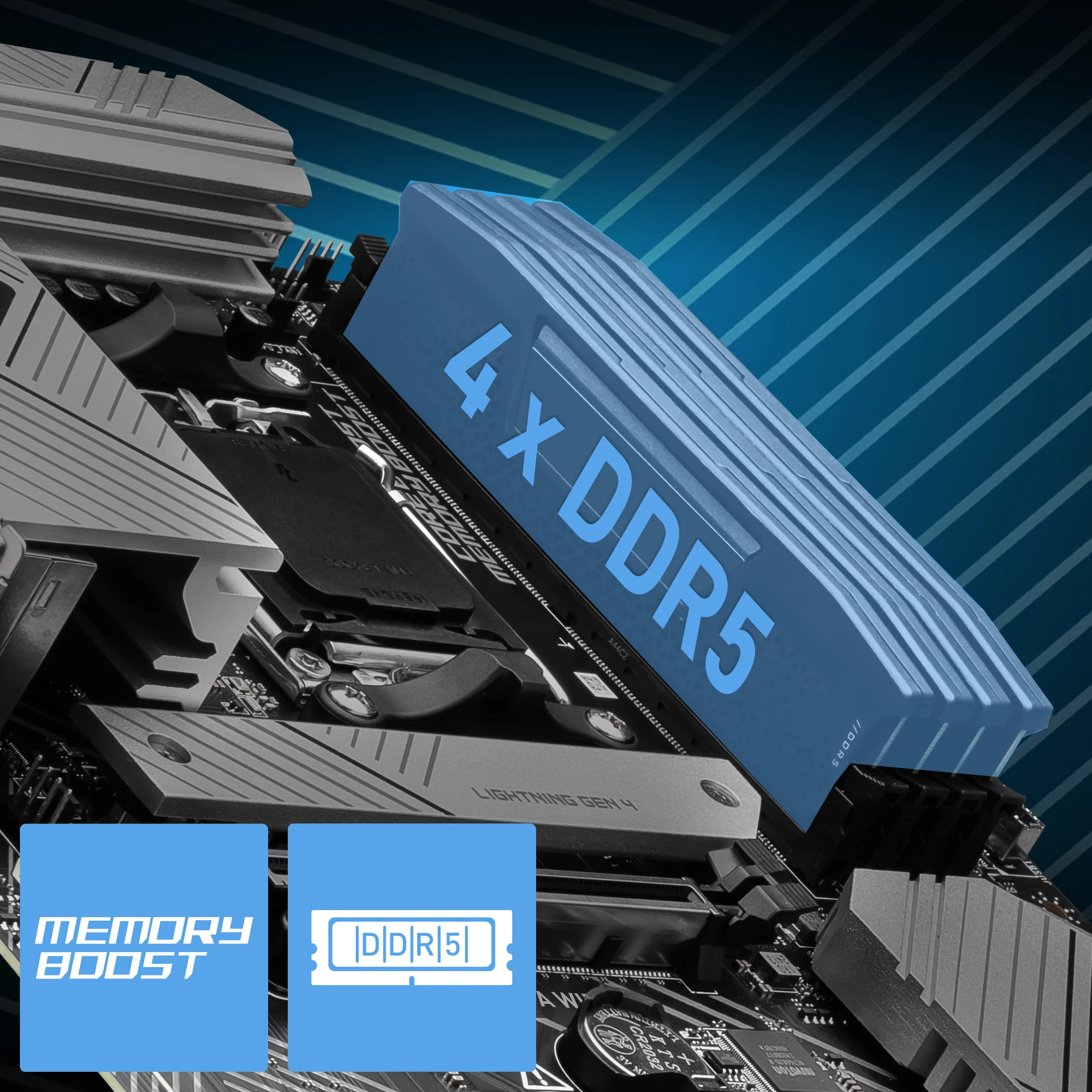 Document 4 x DDR5 Dual Channel (7600+ MHz OC)* Memory Boost: Tamamen izole edilen DDR dev