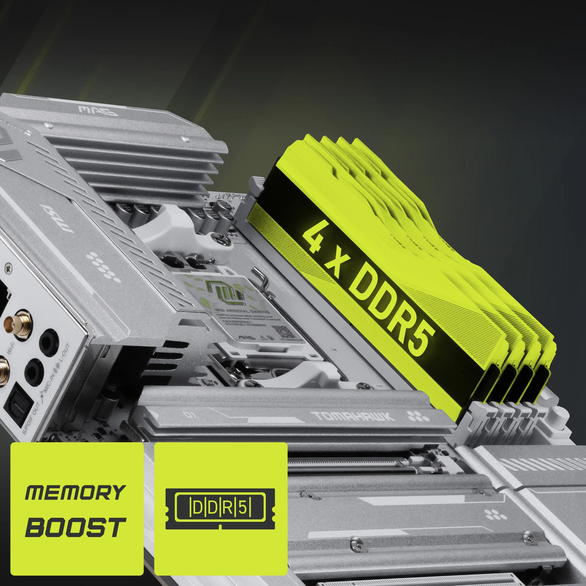 Document 4 x DDR5 Dual Channel (8400+ MT/s OC)* Memory Boost: Tamamen izole edilen DDR de