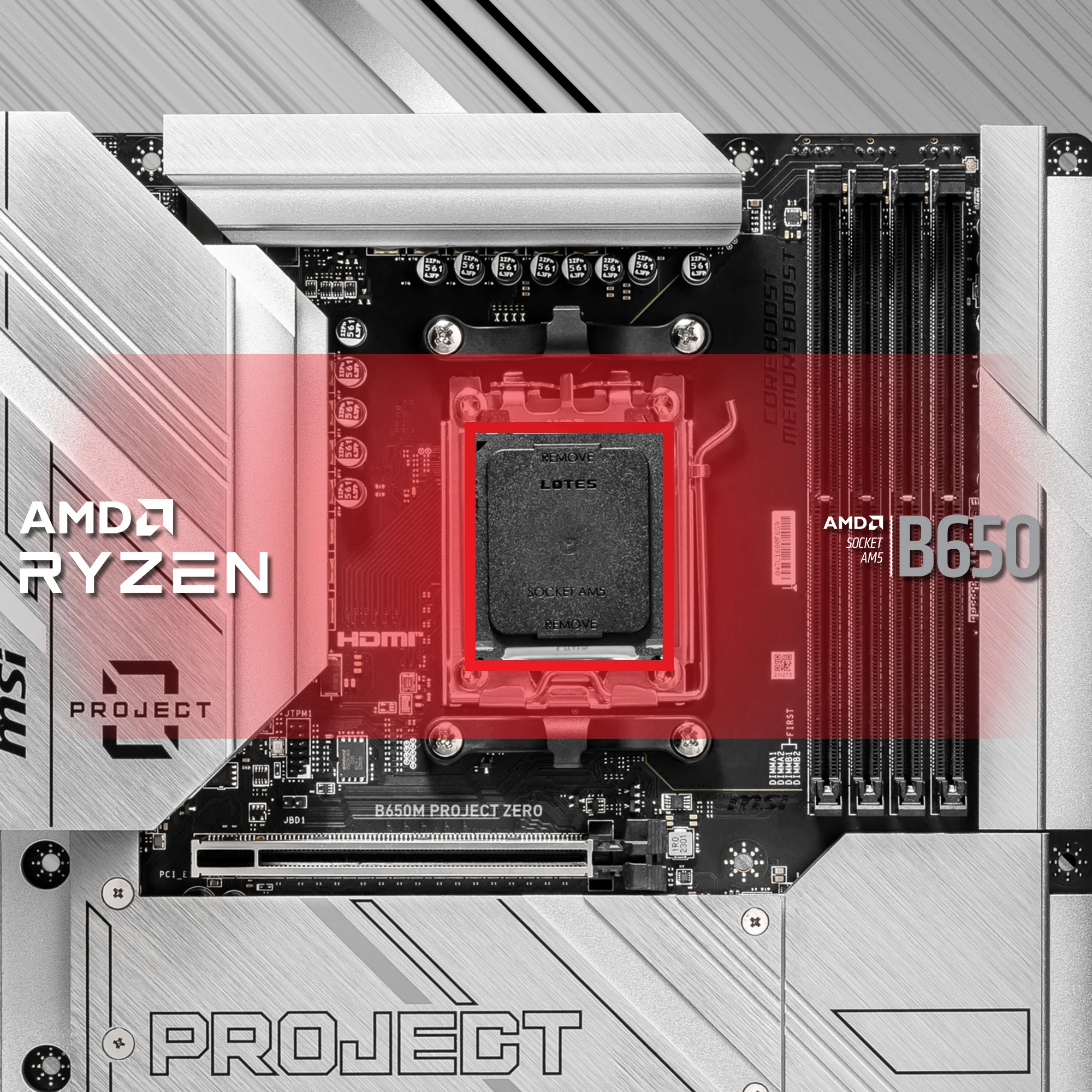 Document AMD Ryzen 7000 ��lemcileri Destekler B650M PROJECT ZERO anakart AMD Ryzen 7000 i