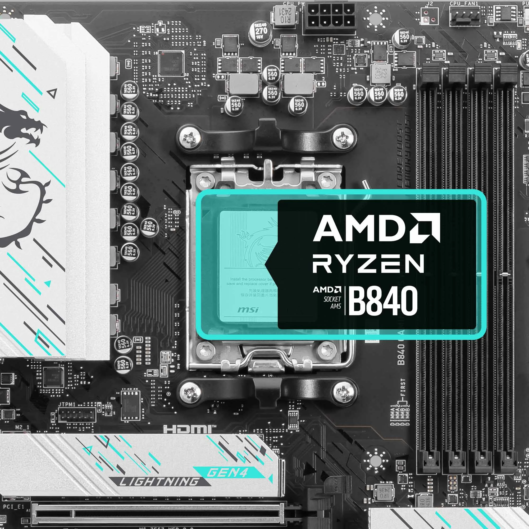 Document AMD Ryzen 9000 / 8000 / 7000 serisi i�lemcileri destekler B840 GAMING PLUS WIFI