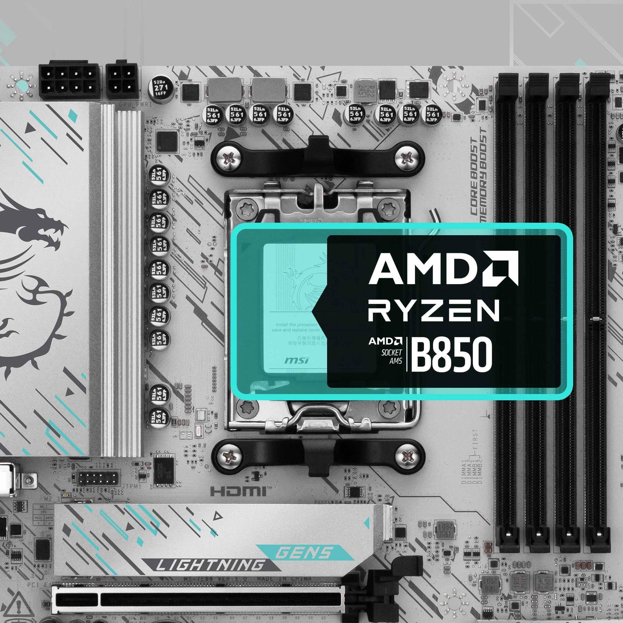 Document AMD Ryzen 9000 / 8000 / 7000 Serisi i�lemcileri destekler. B850M GAMING PLUS WIF