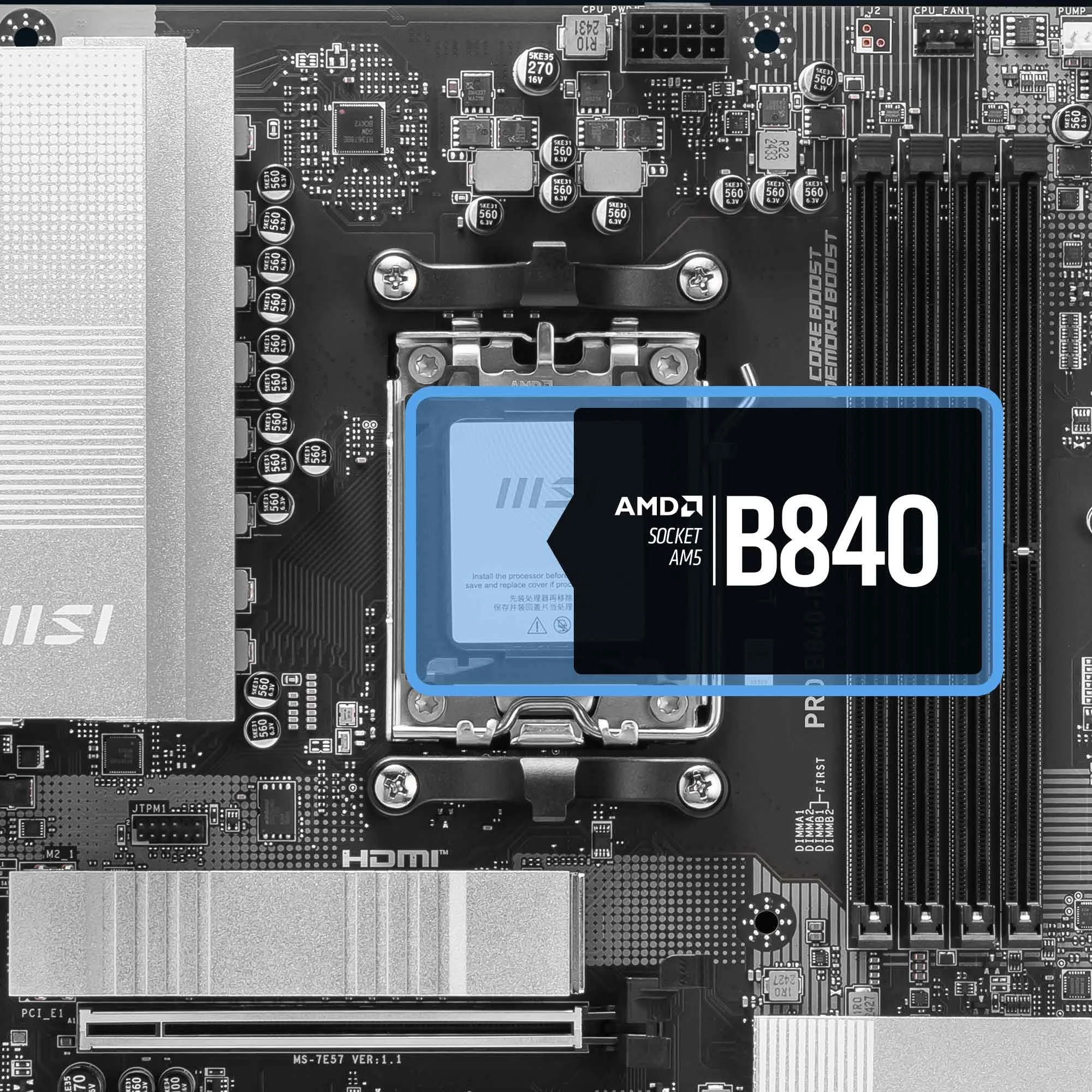 Document AMD Ryzen 9000 / 8000 / 7000 Serisi ��lemcileri Destekler PRO B840-P WIFI anakar