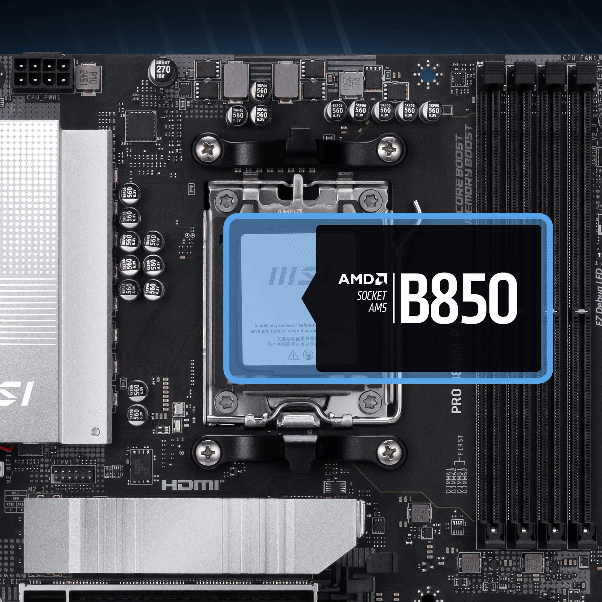 Document AMD Ryzen 9000 / 8000 / 7000 Serisi i�lemcileri destekler. PRO B850M-P WIFI anak