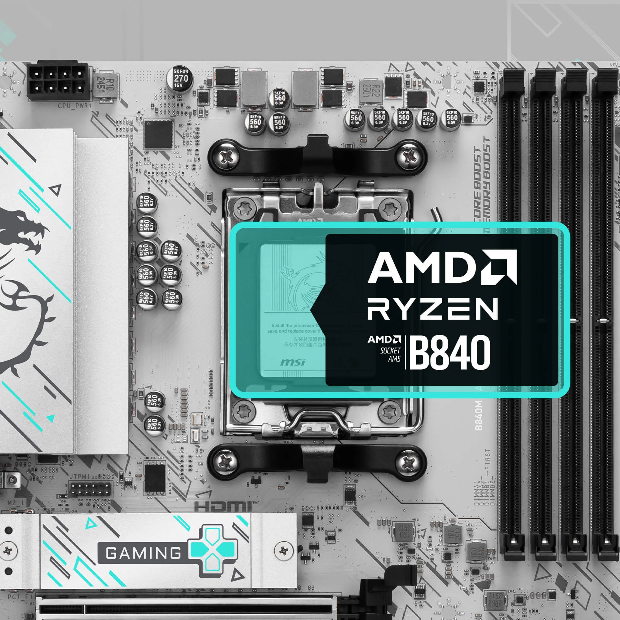 Document AMD Ryzen 9000 / 8000 / 7000 serisi masa�st� i�lemcileri destekler. B840M GAMING