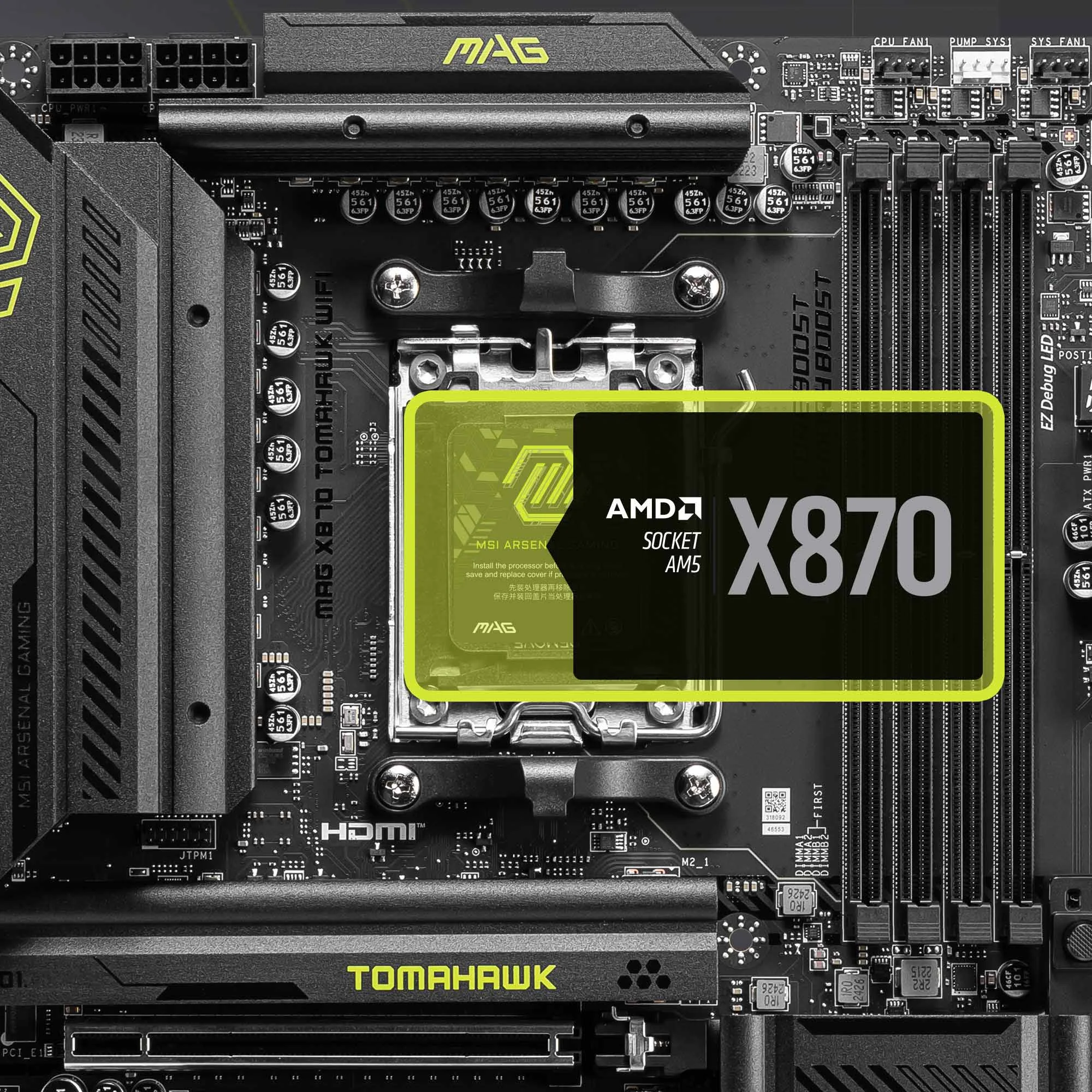 Document AMD Ryzen 9000 / 8000 / 7000 serisi masa�st� i�lemcileri destekler. MAG X870 TOM
