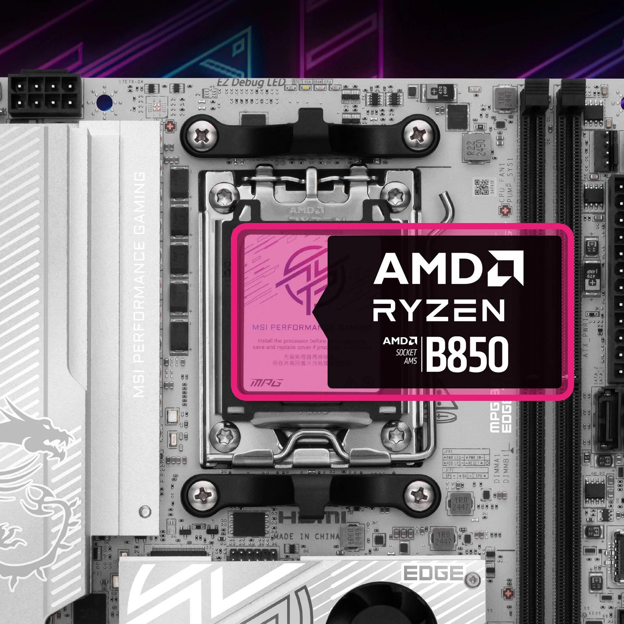 Document AMD Ryzen 9000 / 8000 / 7000 serisi masa�st� i�lemleri destekler MPG B850I EDGE