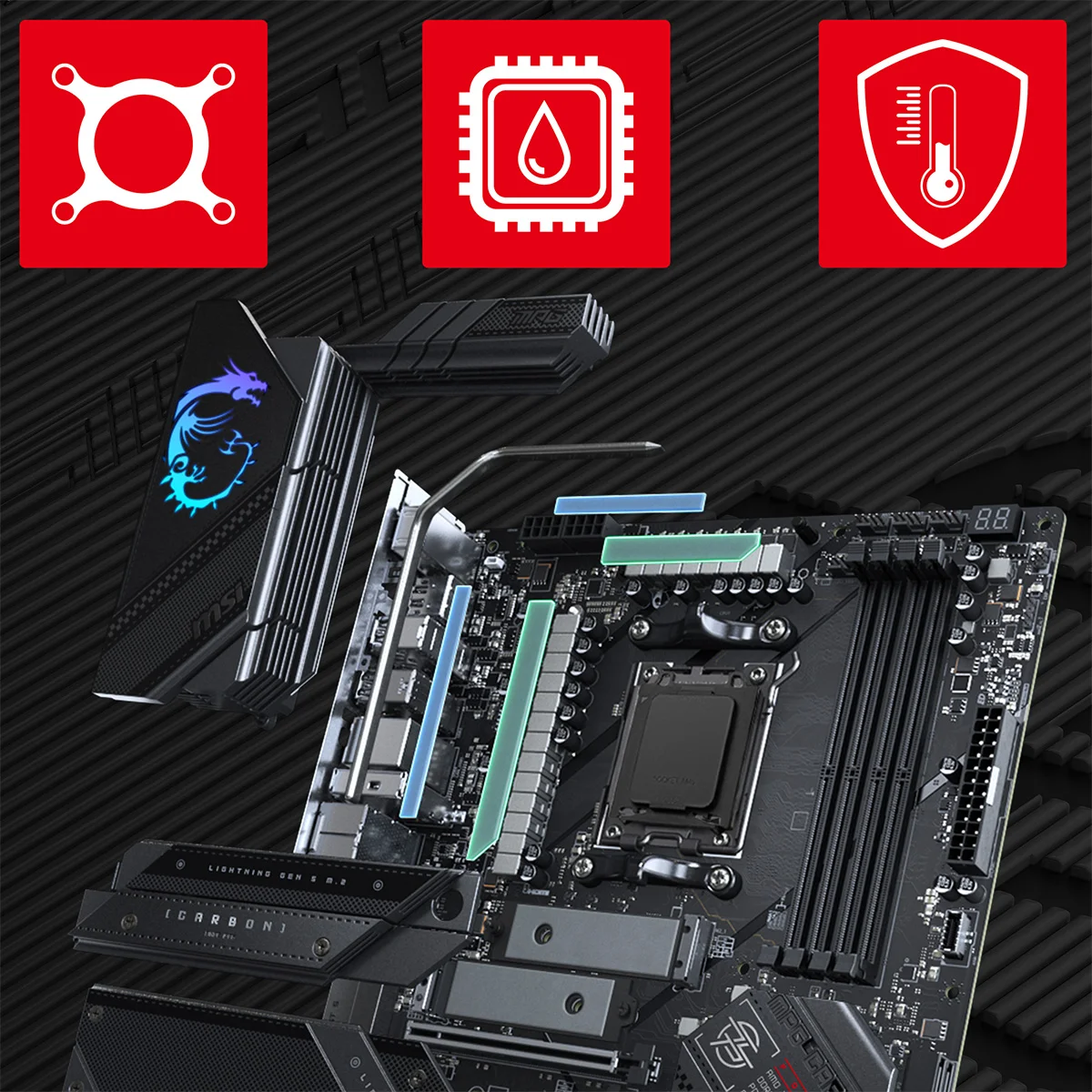 MPG X670E CARBON WIFI ENTEGRE SO�UTMA �ZELL�KLER� VRM So�utma: Geni�letilimi� Heatsink tasar�m�, Do�ru