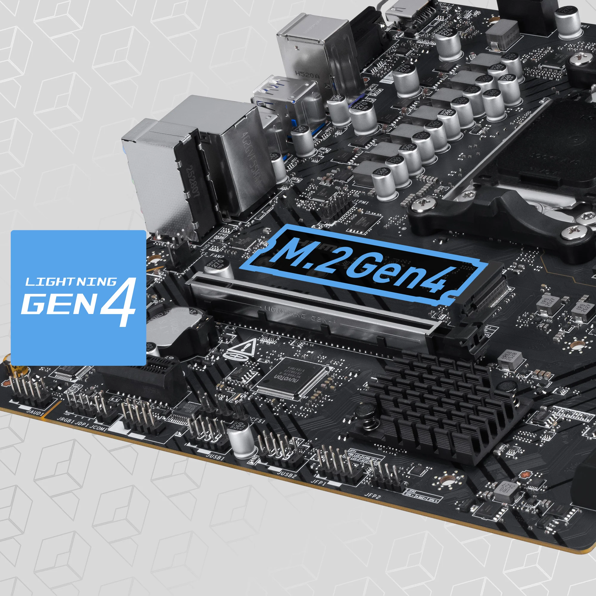Document Gen4 M.2 Connector PRO A620AM-B EVO anakart MSI'�n Gen4 M.2 slotlar� ile gelir: