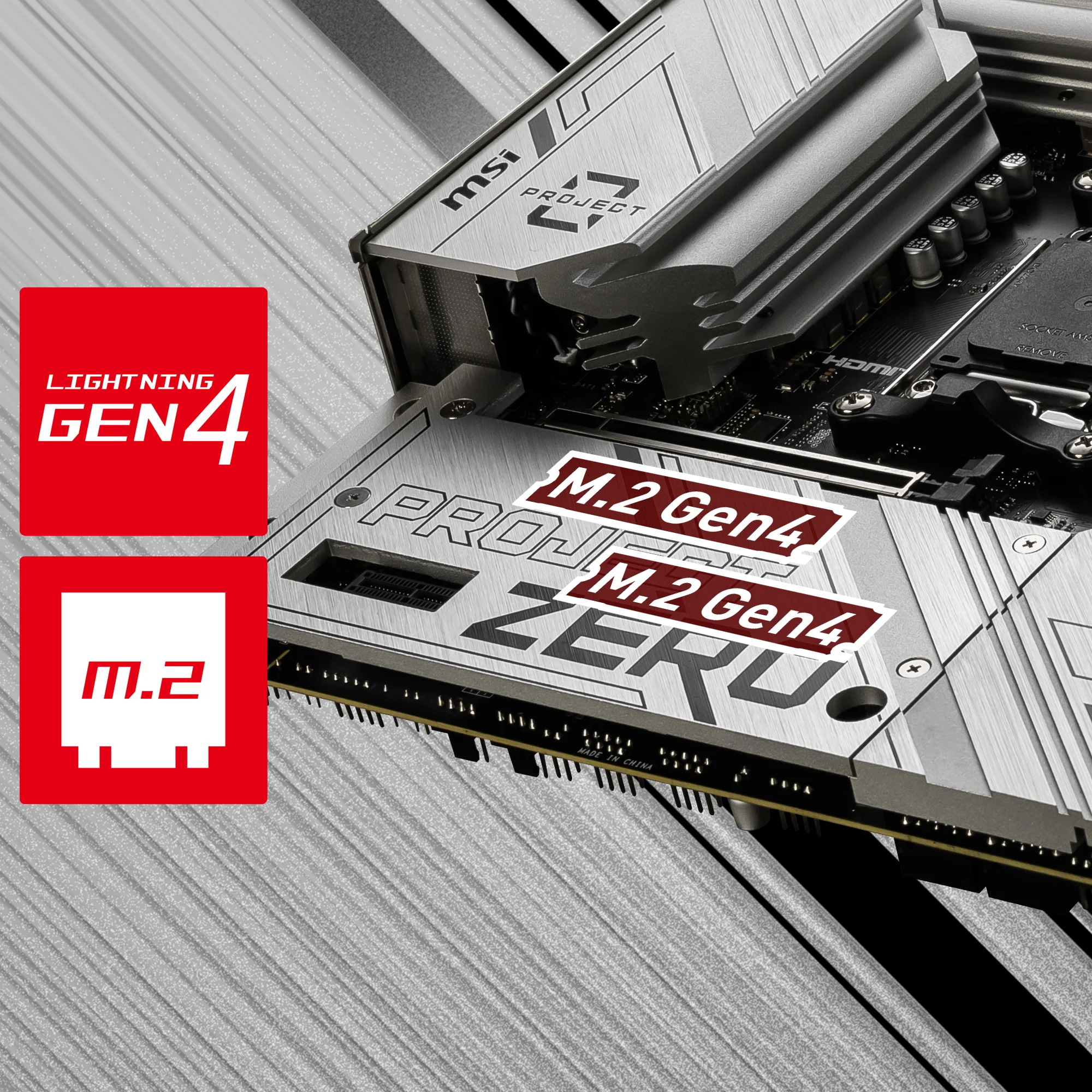 Document Gen4 M.2 Konnekt�rleri B650M PROJECT ZERO anakart MSI'�n Gen4 M.2 slotlar� ile g