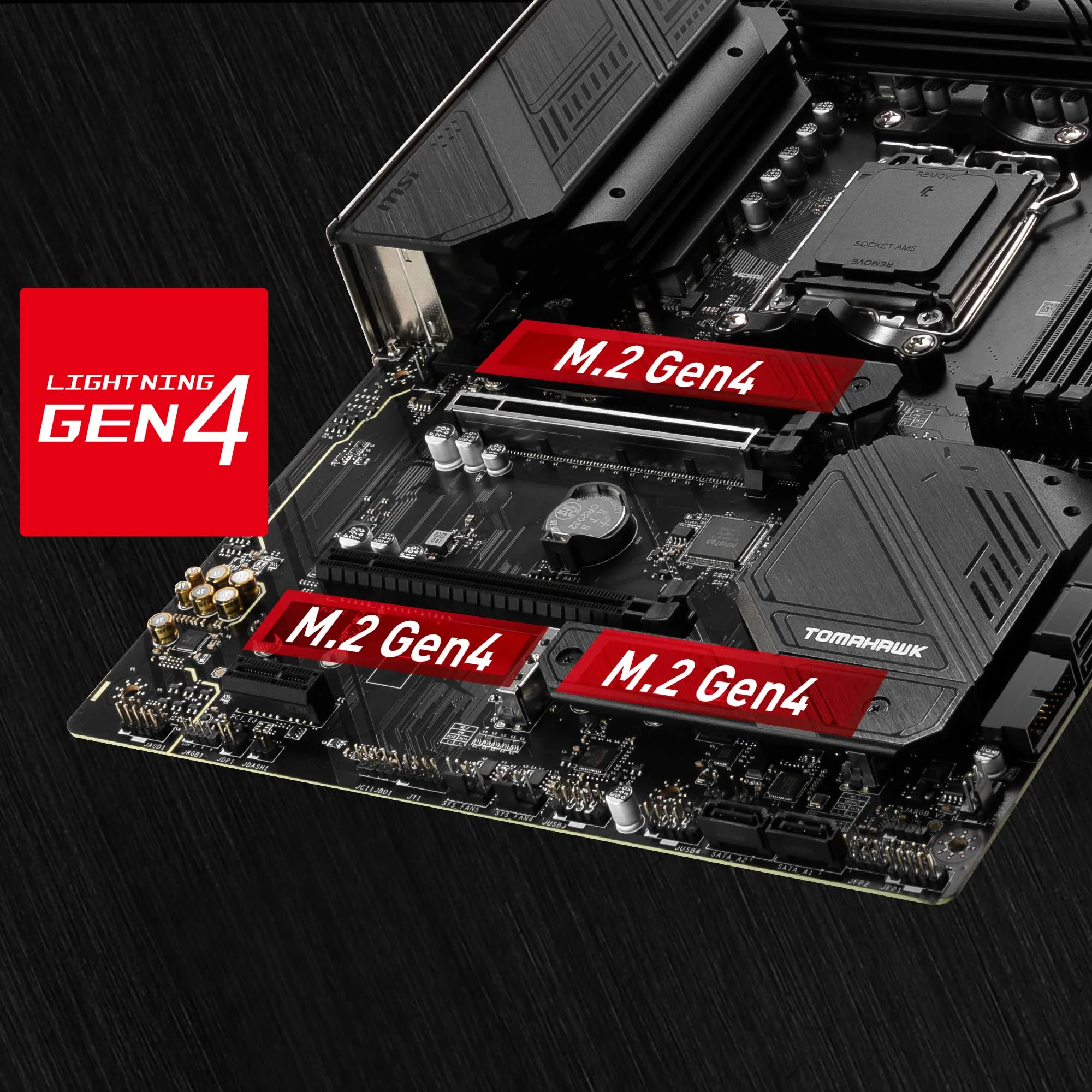 Document Gen4 M.2 Konnekt�rleri MAG B650 TOMAHAWK WIFI anakart, MSI'�n en yeni M.2 yuvala