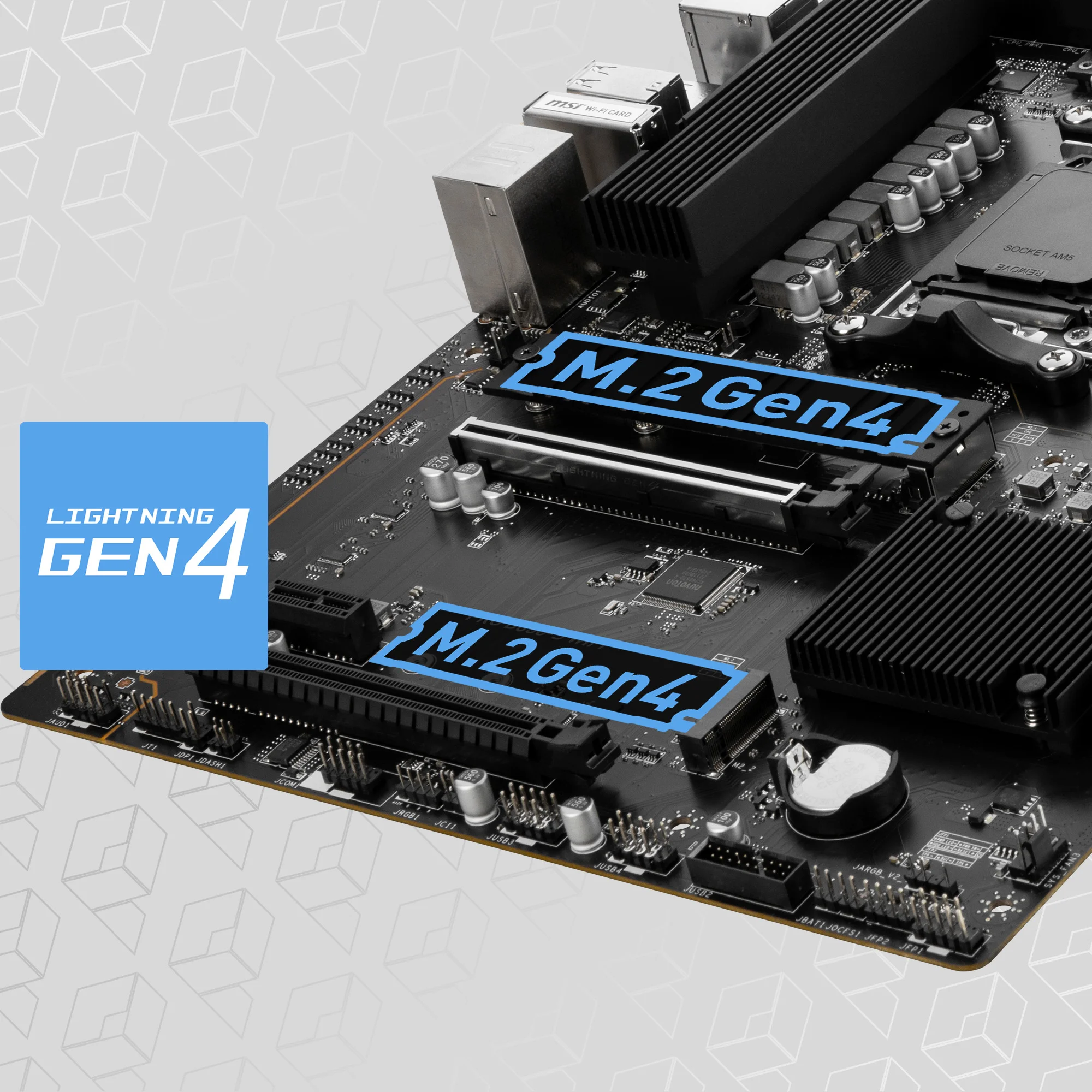 Document Gen4 M.2 Konnekt�rleri PRO B650-S WIFI anakart, MSI'�n en yeni M.2 yuvalar�na sa