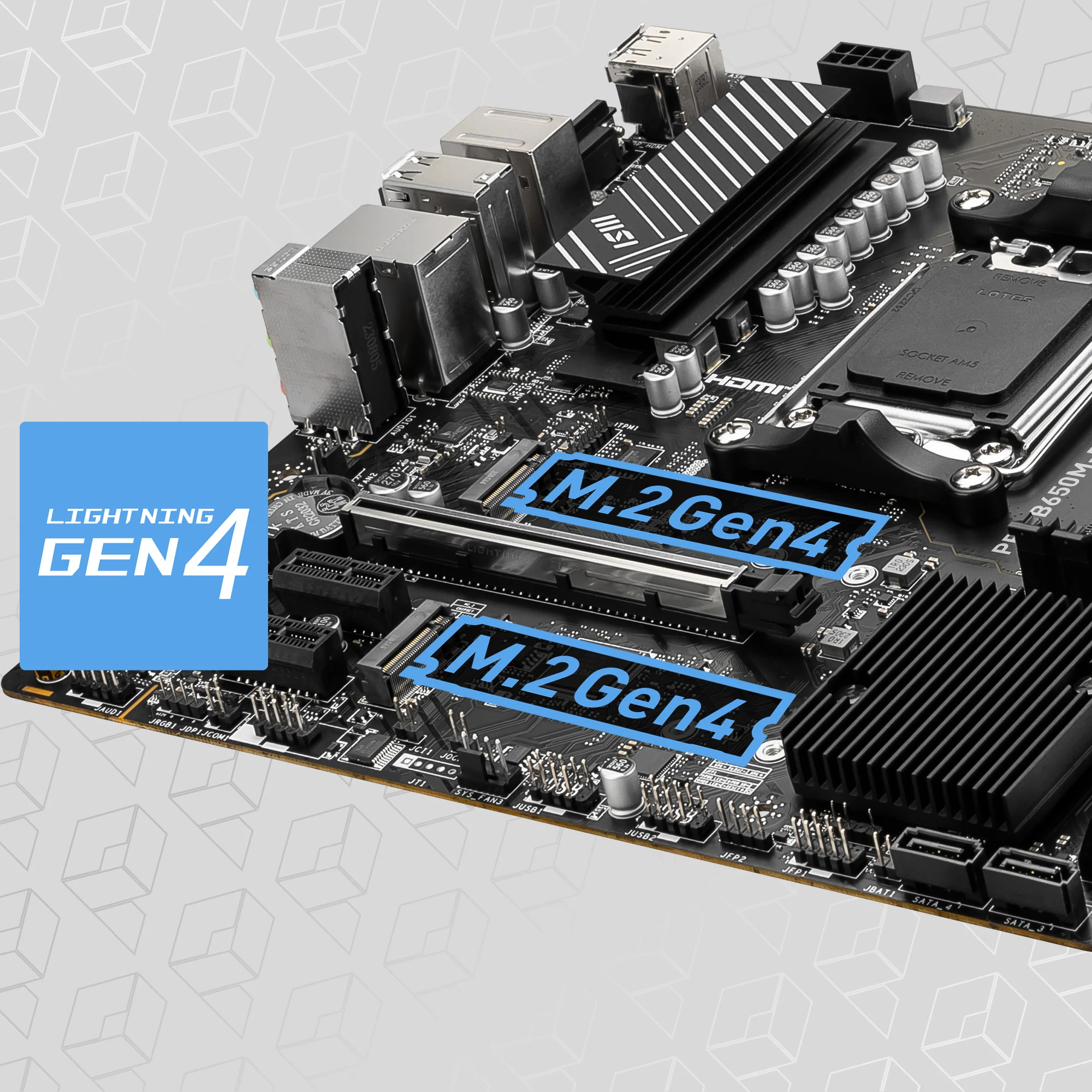 Document Gen4 M.2 Konnekt�rleri The PRO B650M-P anakart, MSI'�n en yeni M.2 yuvalar�na sa
