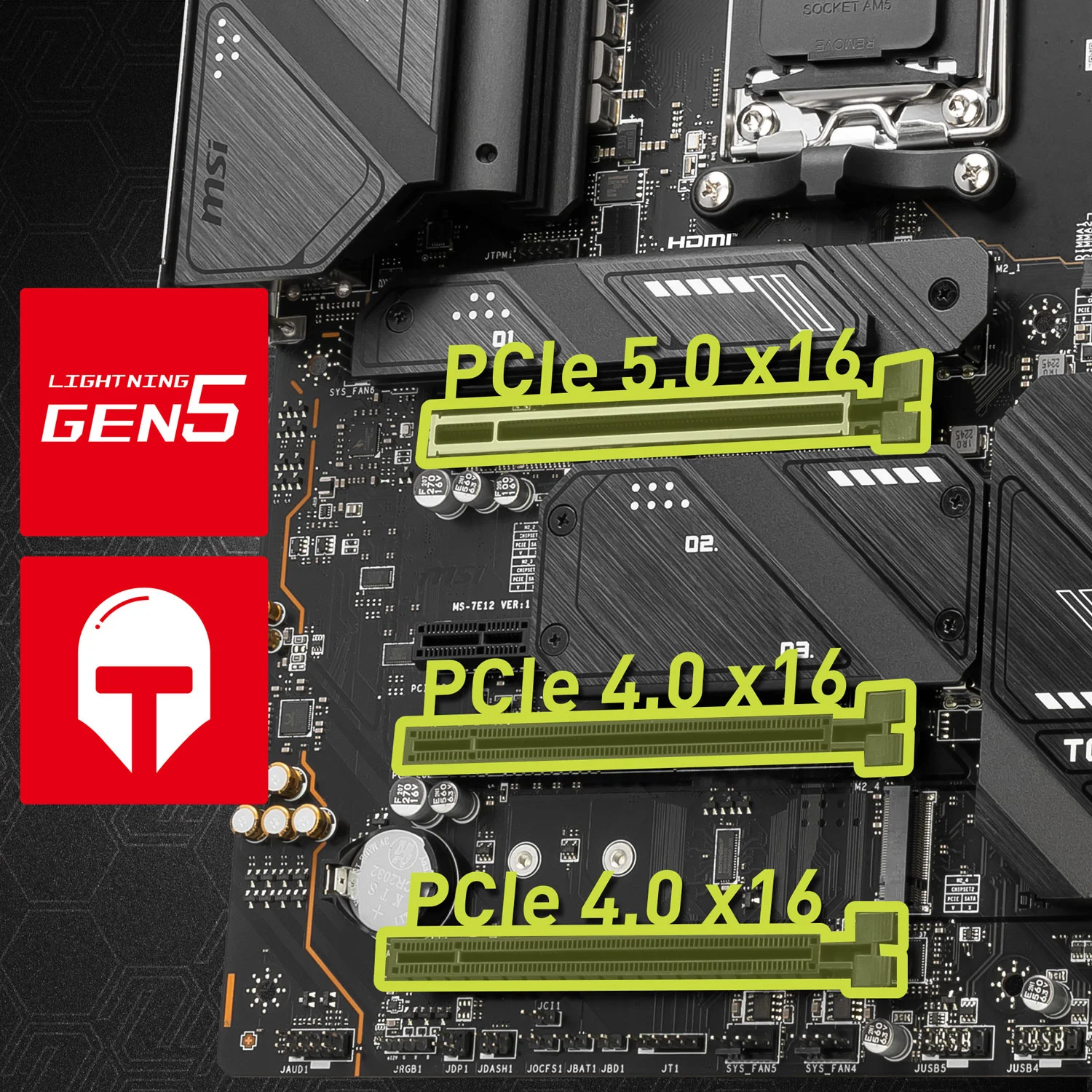 Document G��LEND�R�LM�� PCI-e 5.0 x16 MSI PCI Express Steel Armor slotlar� a��r ekran kar