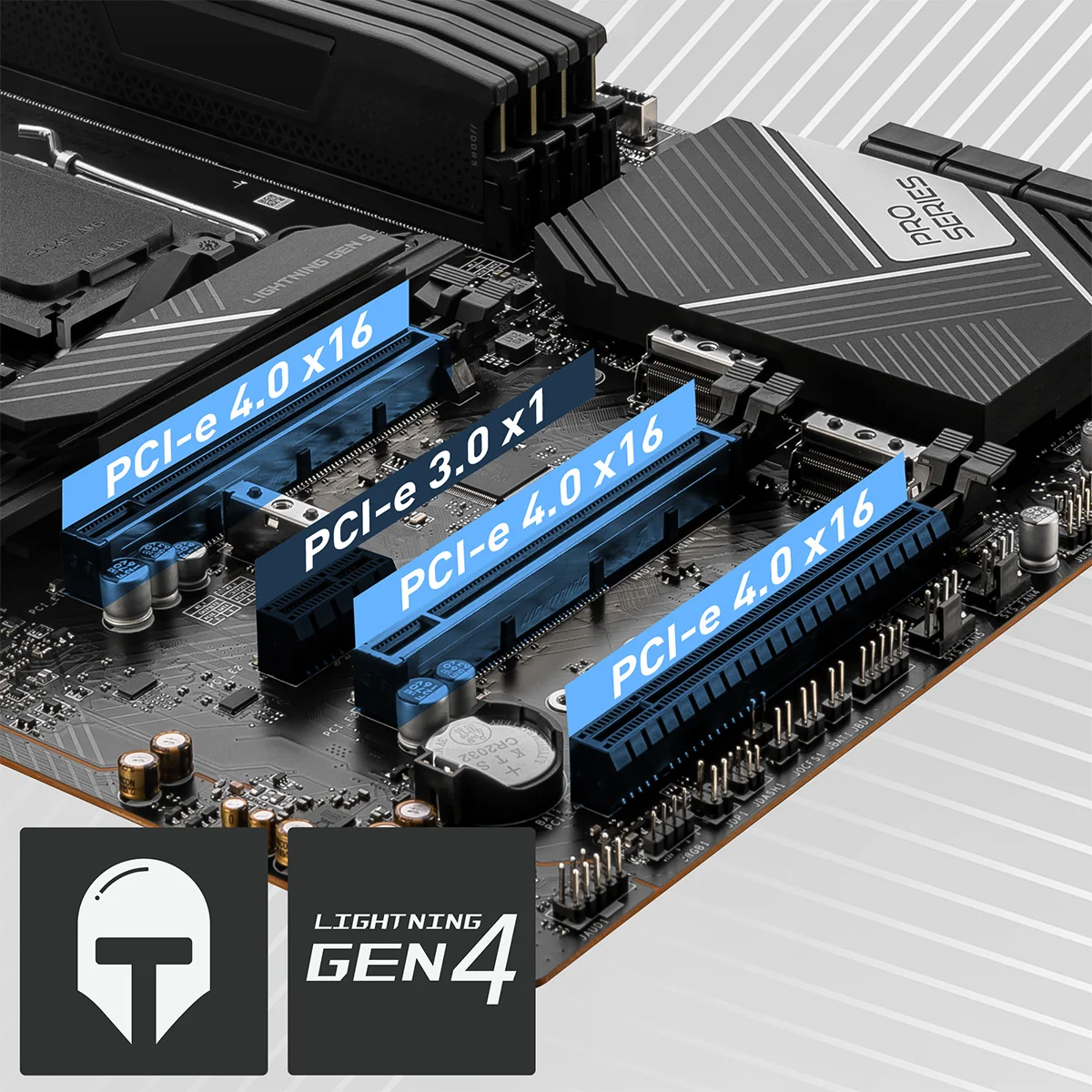 PRO X670-P WIFI G��lendirilmi� PCI-e 5.0 x16 Slotu MSI PCI Express Steel Armor slotlar�, a��r ek