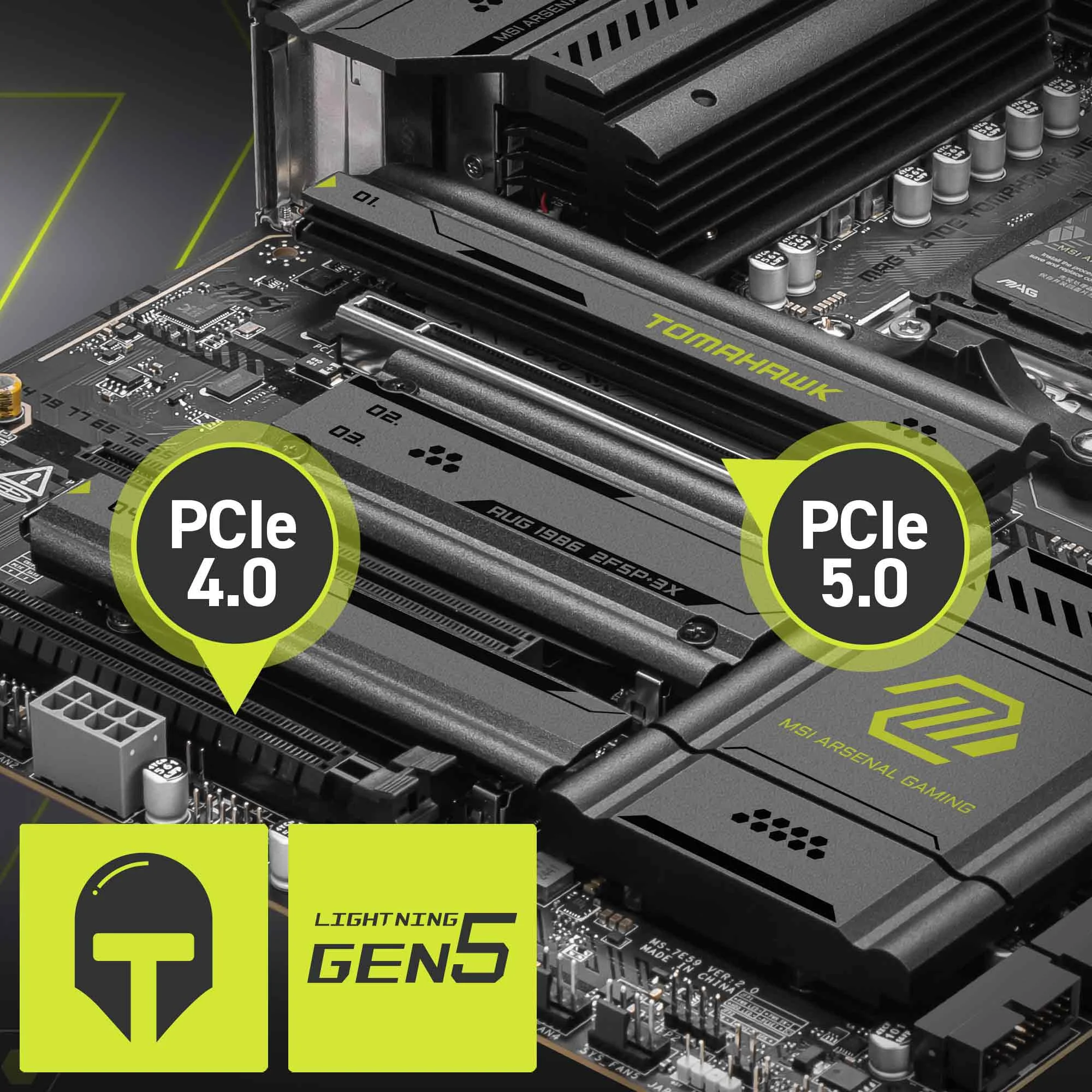 Document G��lendirilmi� PCIe 5.0 x16 Slot MSI PCI Express Steel Armor II yuvas�, anakart