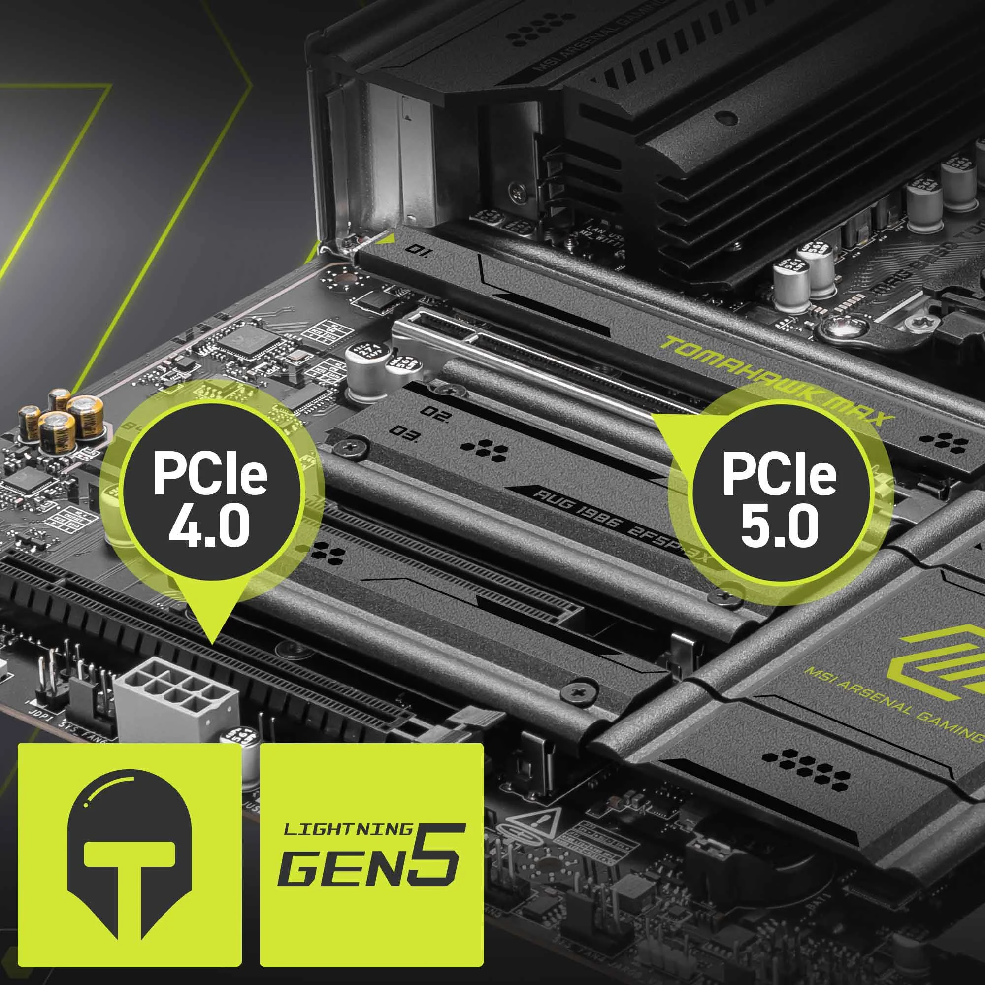 Document G��lendirilmi� PCIe 5.0 x16 Slotu MSI PCI Express Steel Armor II yuvas�, anakart