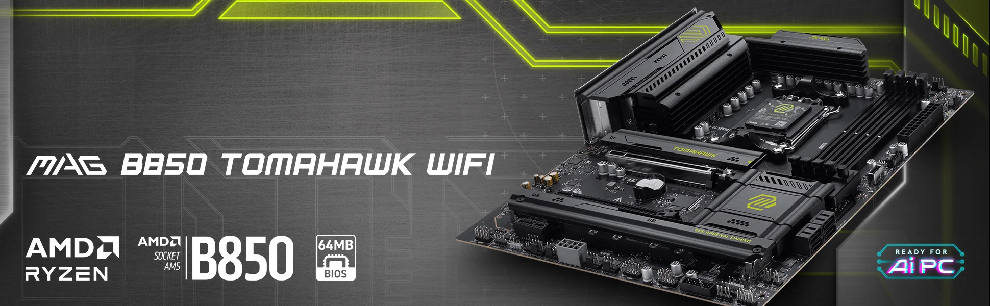 Document G��l� Temel, Dayan�kl� Sistem MAG B850 TOMAHAWK WIFI oyun odakl� bir ATX anakart