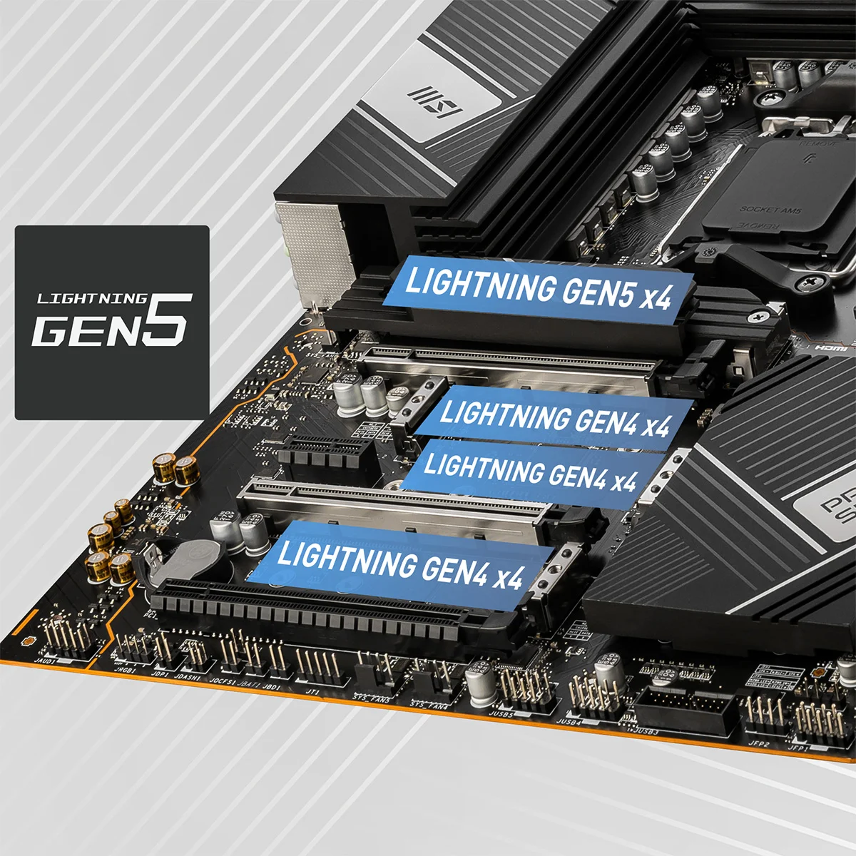 PRO X670-P WIFI LIGHTNING GEN5 & GEN4 M.2 KONNEKT�RLER� PRO X670-P WIFI anakart �zerinde MSI'�n