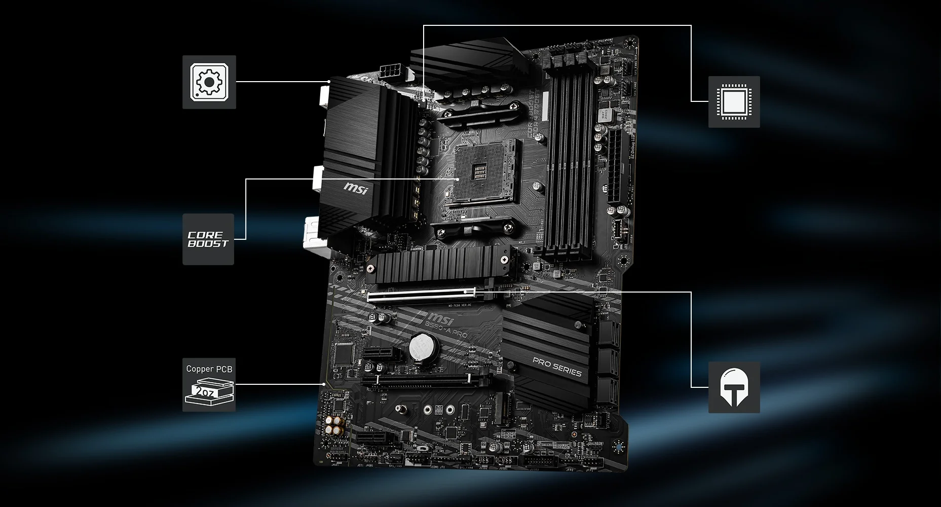 B550-A PRO MSI B550-A PRO CORNERSTONE overview
